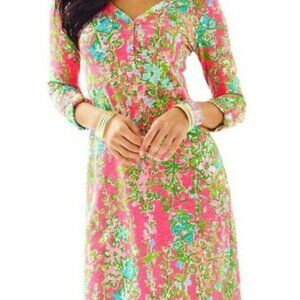 Lilly Pulitzer Flamingo Pink Southern Charm Palmetto Dress-Medium